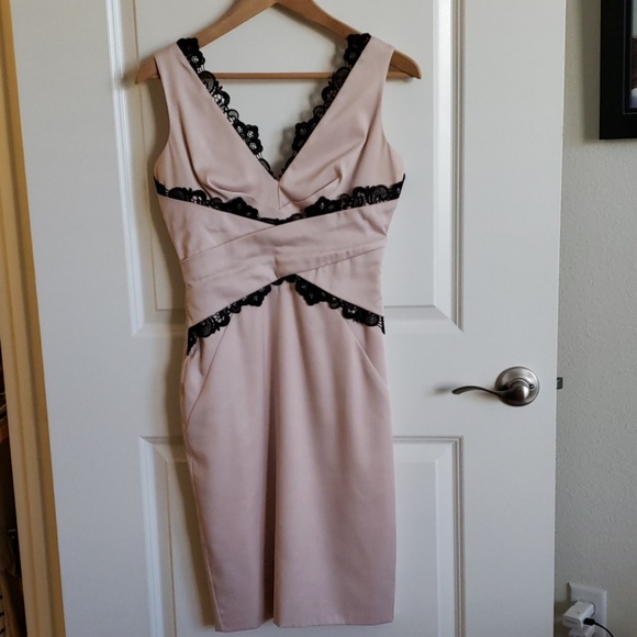 Lipsy midi dress in blush, Size UK 8 - Picture 1 of 4